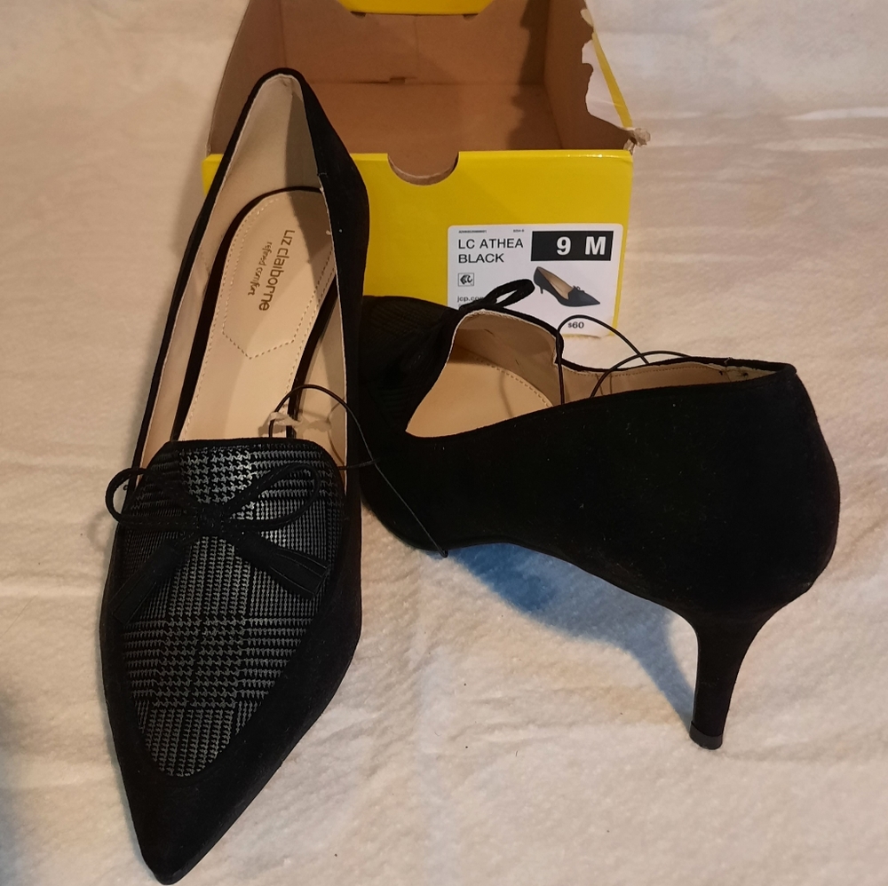 Liz Claibourne Black & Tweed Heels